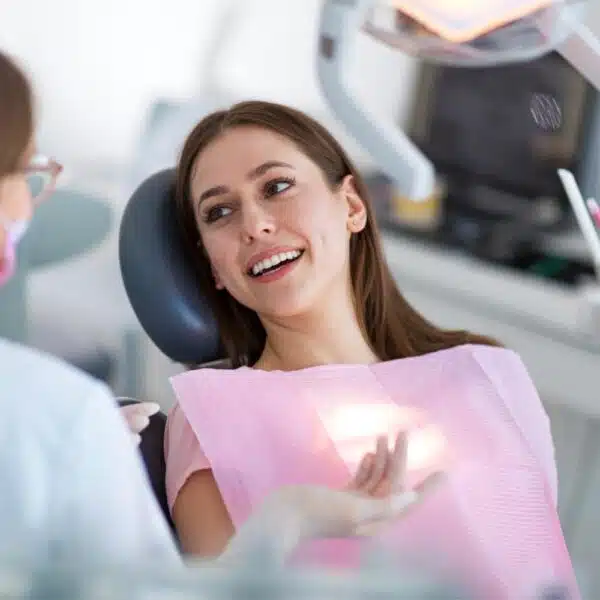 Patient undergoing laser contouring procedure