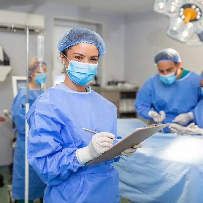 Doctor explaining laser contouring