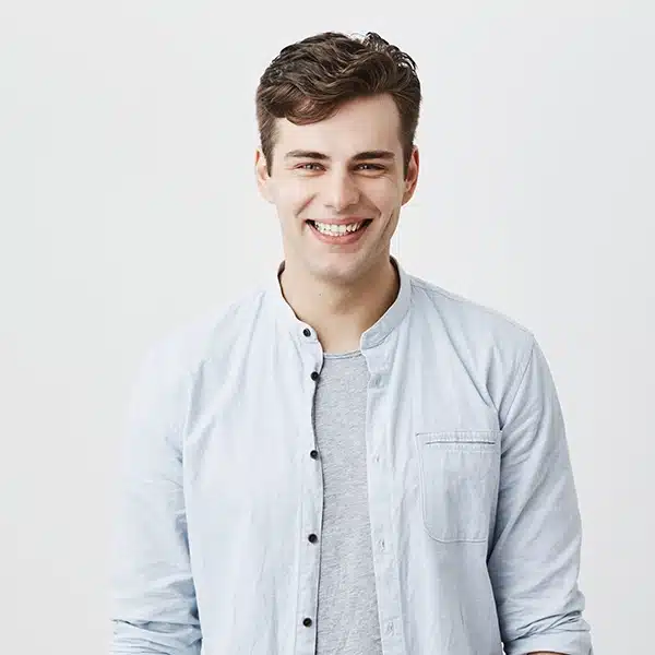 Adult orthodontics patient smiling in Closter, NJ